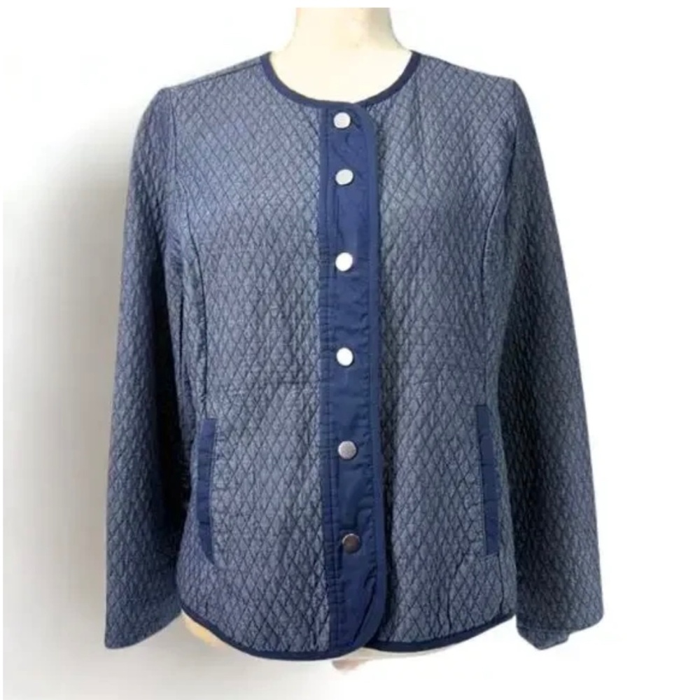 Isaac Mizrahi Live Quilted Denim Jacket